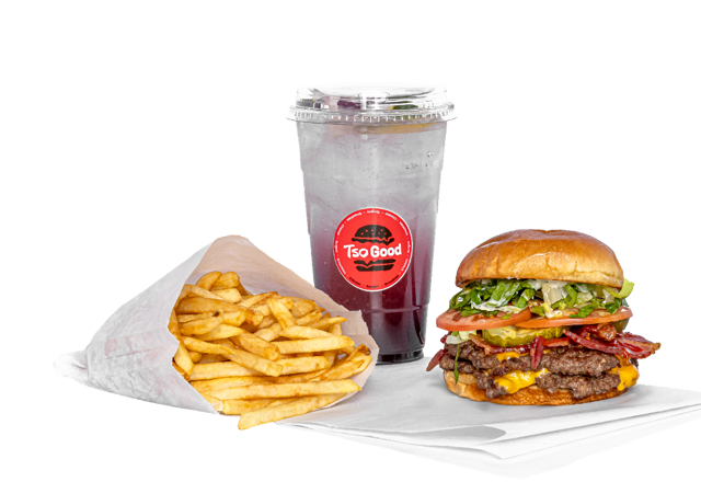 Meal B4: Double Da-Deluxe Cheeseburger.